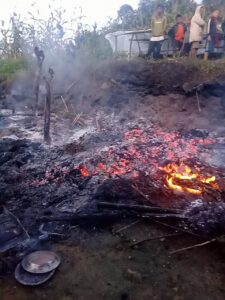 गौमुखीको अर्खामा एक गोठमा आगलागी ः ६ पशुचौपाय गम्भिर